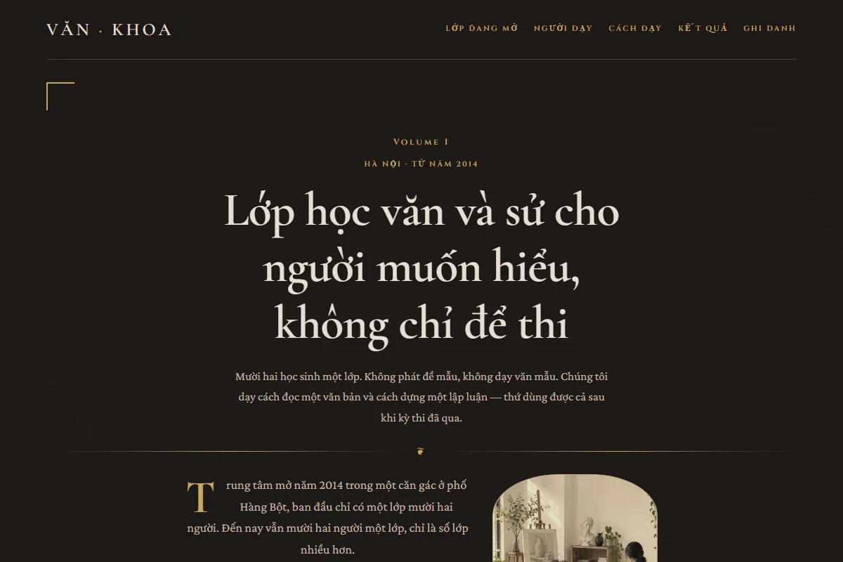Trang dựng theo phong cách Academia