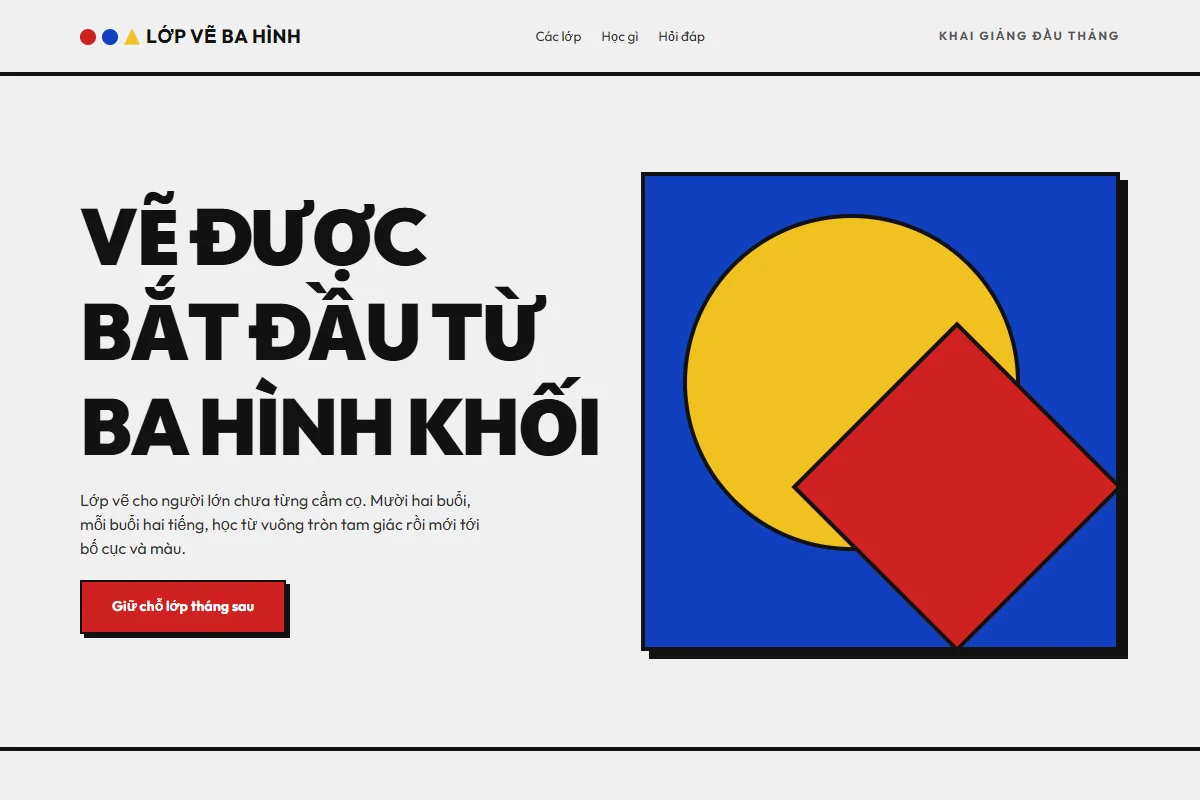 Trang dựng theo phong cách Bauhaus