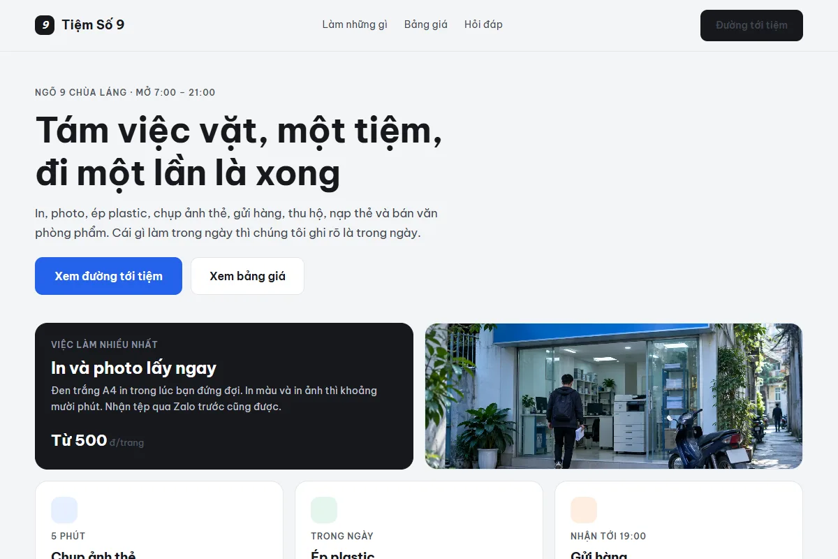 Trang dựng theo phong cách Bento