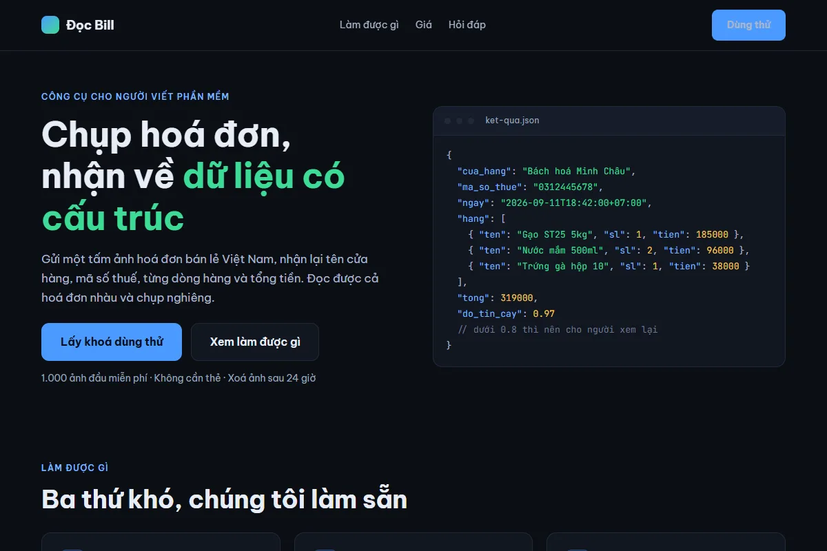Trang dựng theo phong cách Dark tech