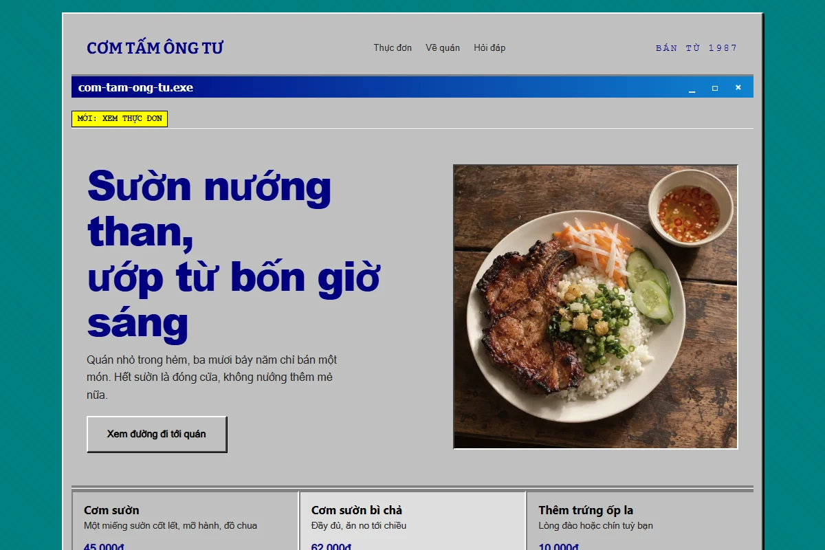 Trang dựng theo phong cách Retro