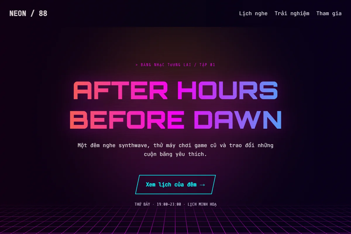 Trang dựng theo phong cách Vaporwave