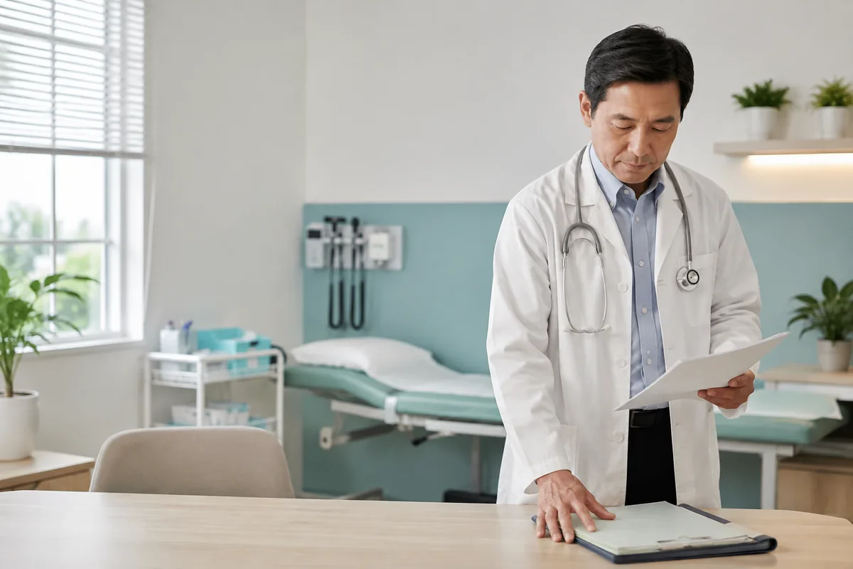 Bác sĩ chuẩn bị phòng khám chu đáo
